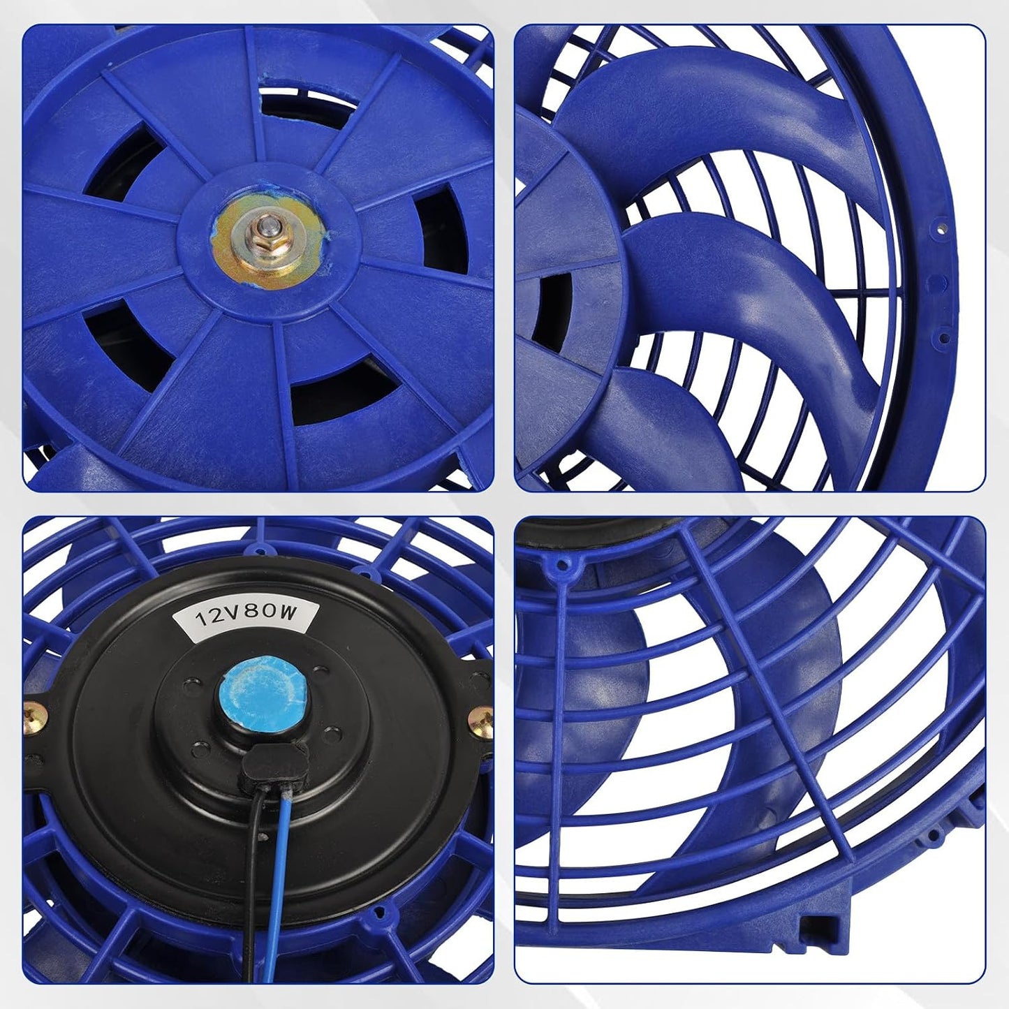 Kit montaje ventilador radiador eléctrico 12" 80W color azul