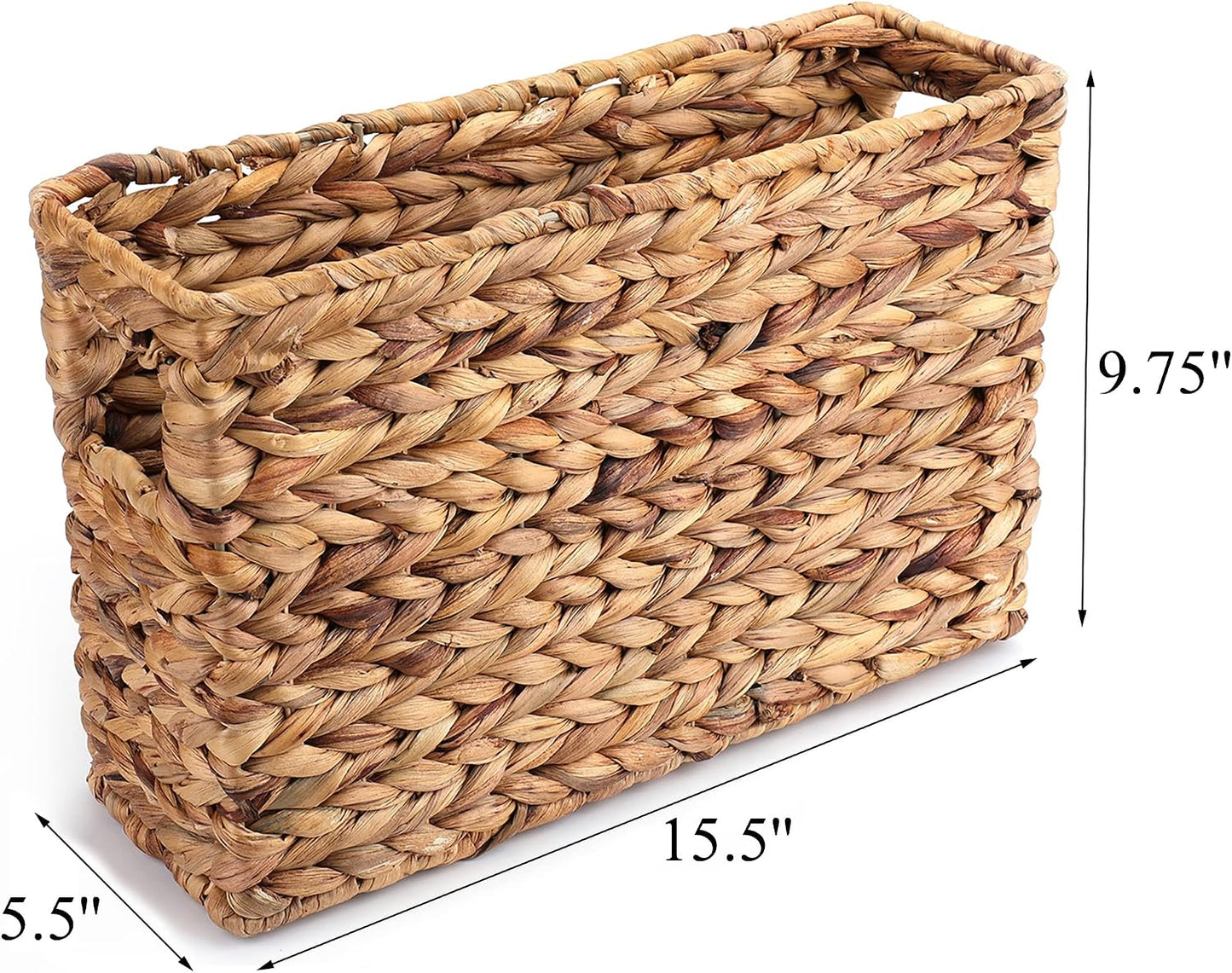 Cesta mimbre tejida jacinto decorativa hogar