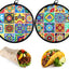 Bolsas calentadoras tortilla 12pulg color azulejo mexicano talavera