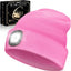 Gorro LED linterna recargable USB senderismo