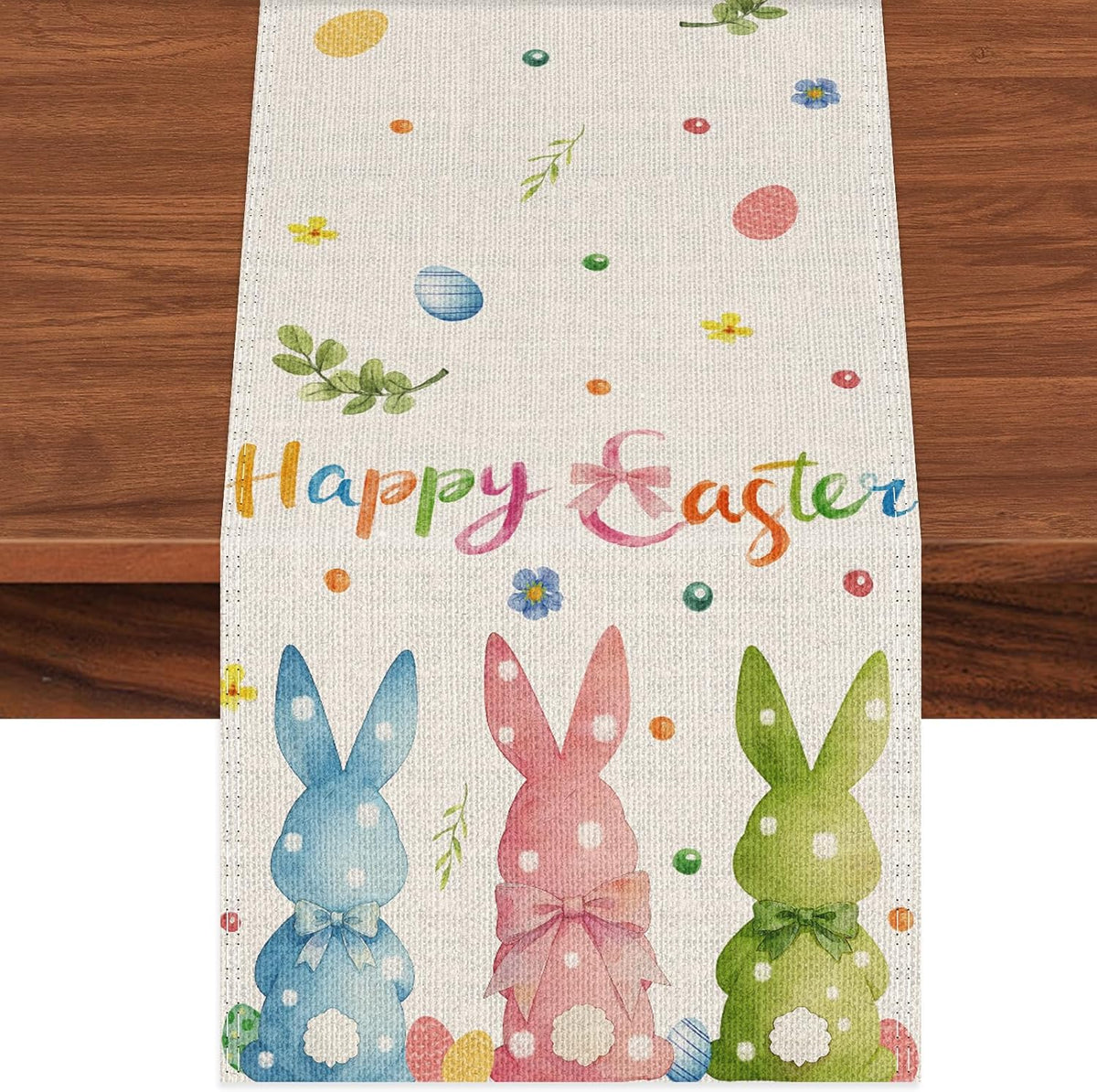 Camino mesa Pascua conejo decoración 13x72pulg