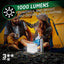 Linterna camping X1000 doble alimentación recargable IPX4
