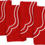 Set 4 Servilletas Lino Algodón 20x20pulg Color Rojo