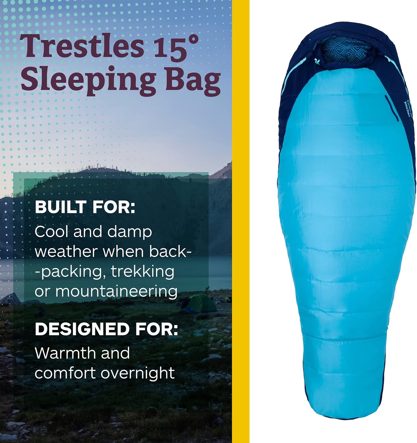 Saco dormir Trestles 15° mujer aislado resistente agua