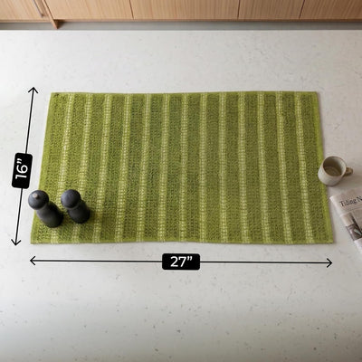 Set 6 Toallas cocina absorbentes algodón 16x27pulg verde