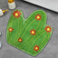 Alfombra baño antiderrap cactus verde decoración hogar