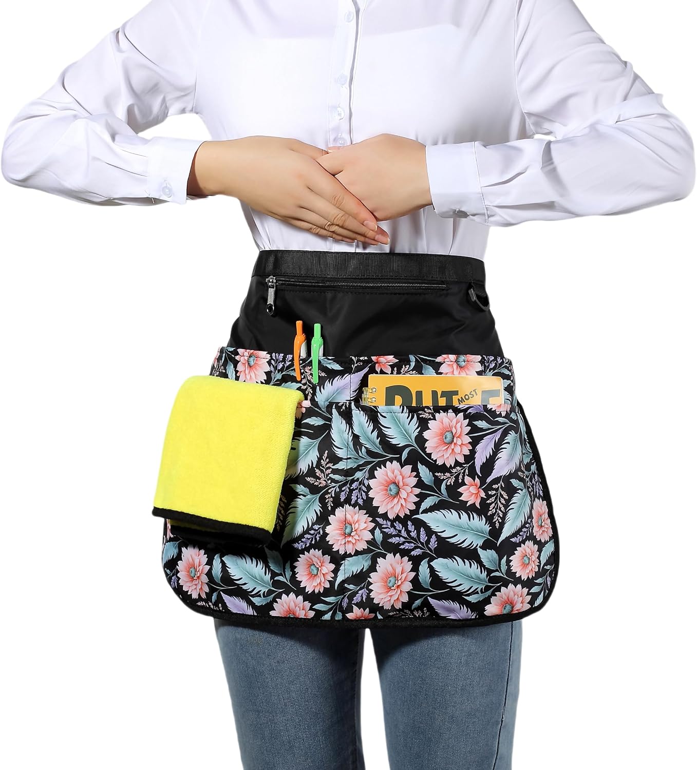 Delantal impermeable mujer 7 bolsillos para barista