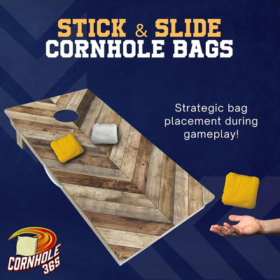 Juego 4 bolsas Cornhole 6x6pulg resina plástico lona gamuza