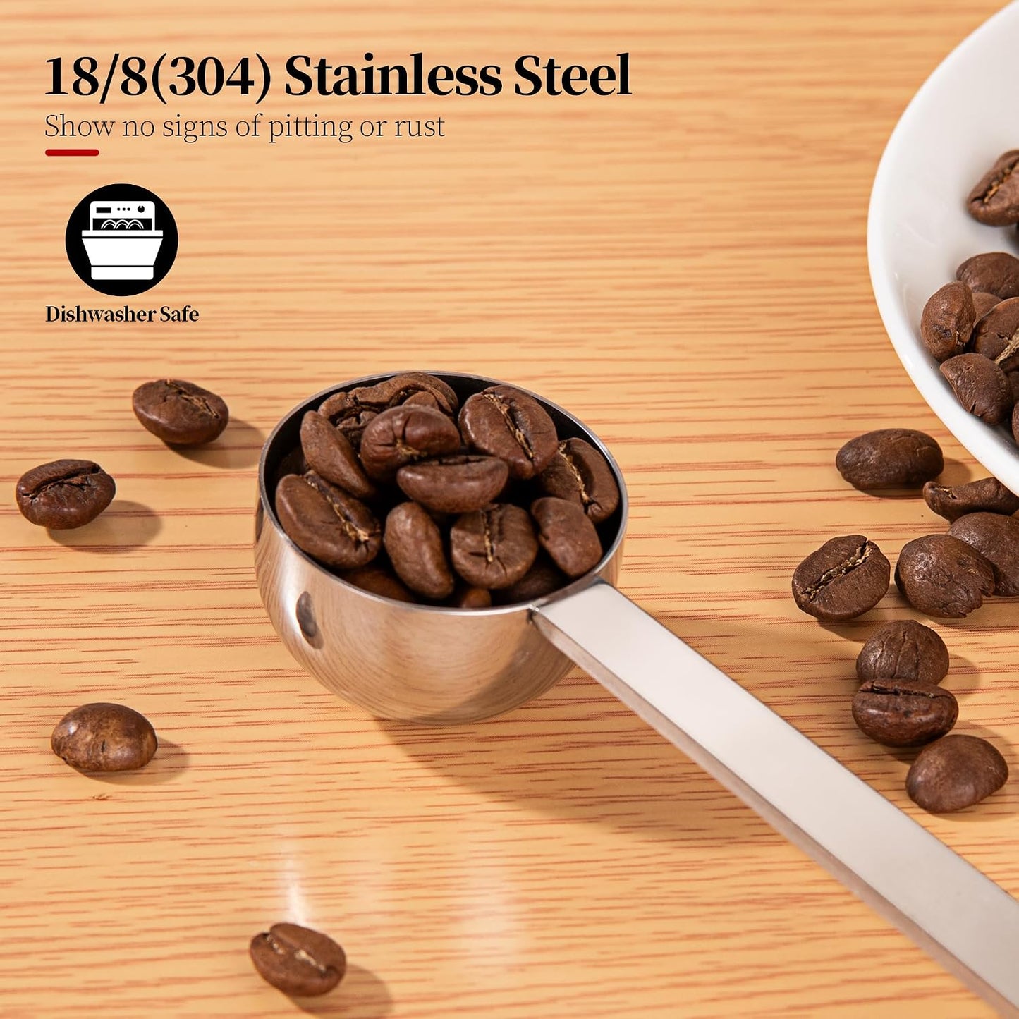 Cuchara café mango largo acero inox 18/8 9.9pulg
