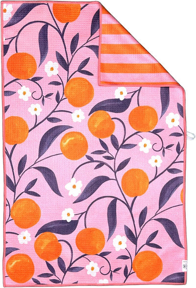 Toalla cocina microfibra doble cara 20x30pulg color naranja