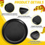 3 Pzas Plato Pizza Acero Inox para Horno Negro