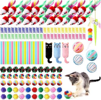 150 Juguetes para Gatos Interactivos con Ratones y Bolas