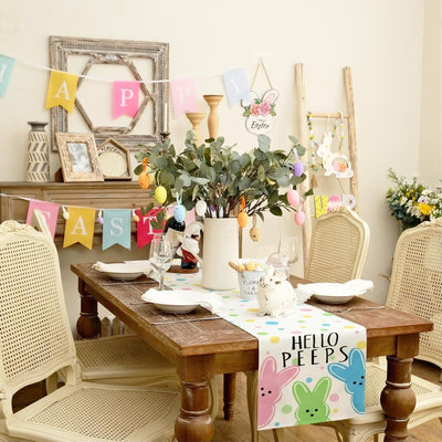 Camino de mesa de Pascua GEEORY 13 x 72 pulgadas decoración de interior y exterior