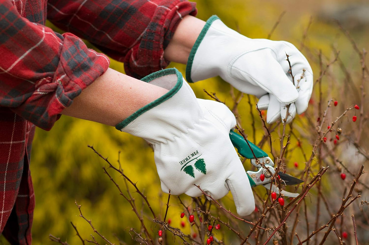 Guantes cuero trabajo jardín y aire libre 1 Pza
