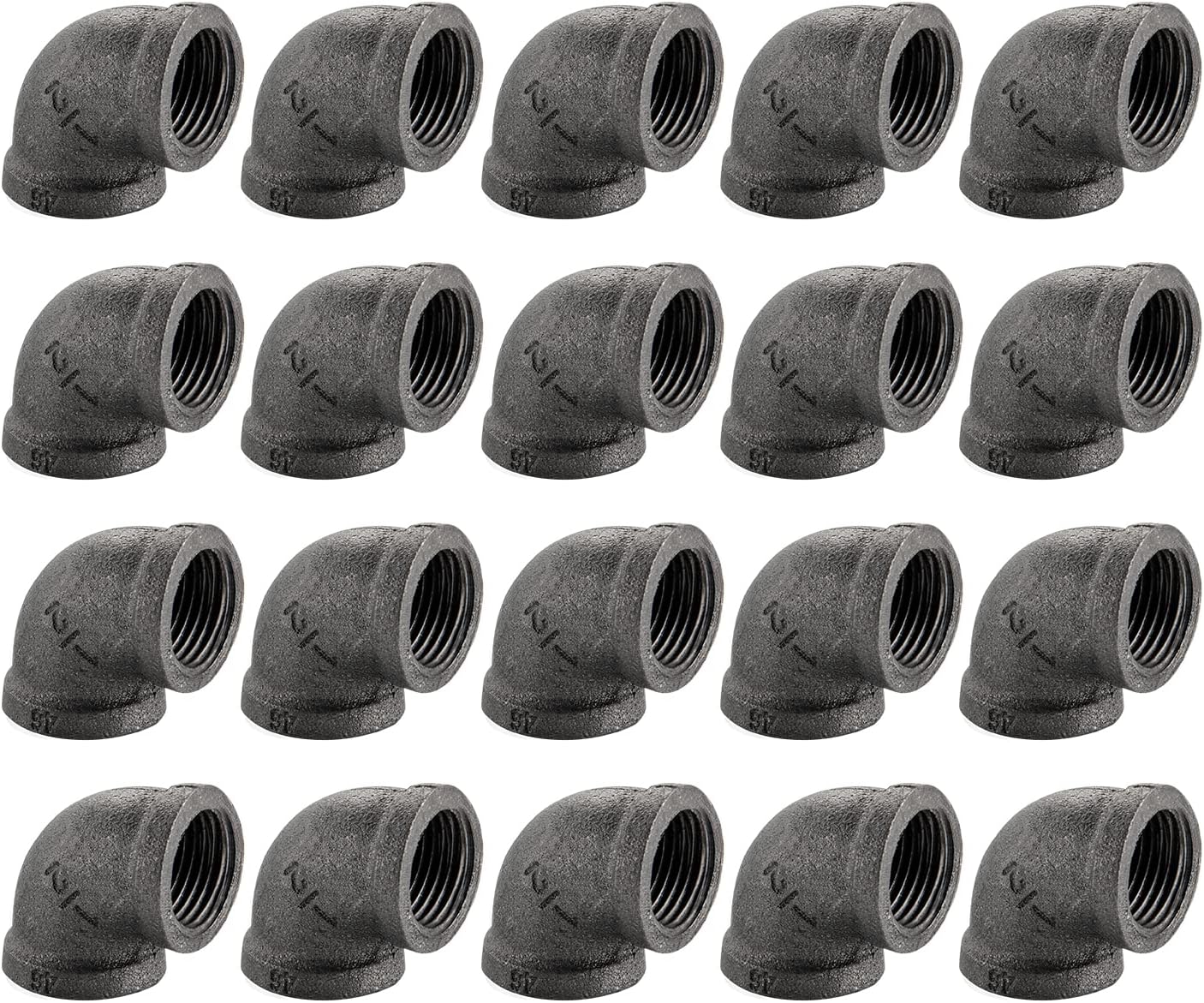 Codo tubo hierro 1/2pulg pack 20 accesorios industrial