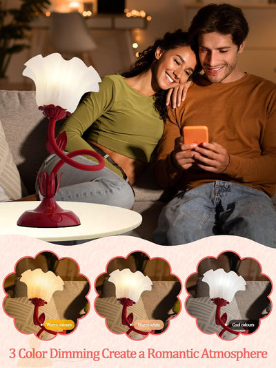 Lámpara Mesa Flor LED 3 Modos Color Kawaii Dormitorio