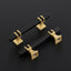 20 Tiradores Gabinete 3pulg Negro Dorado Manijas Cocina