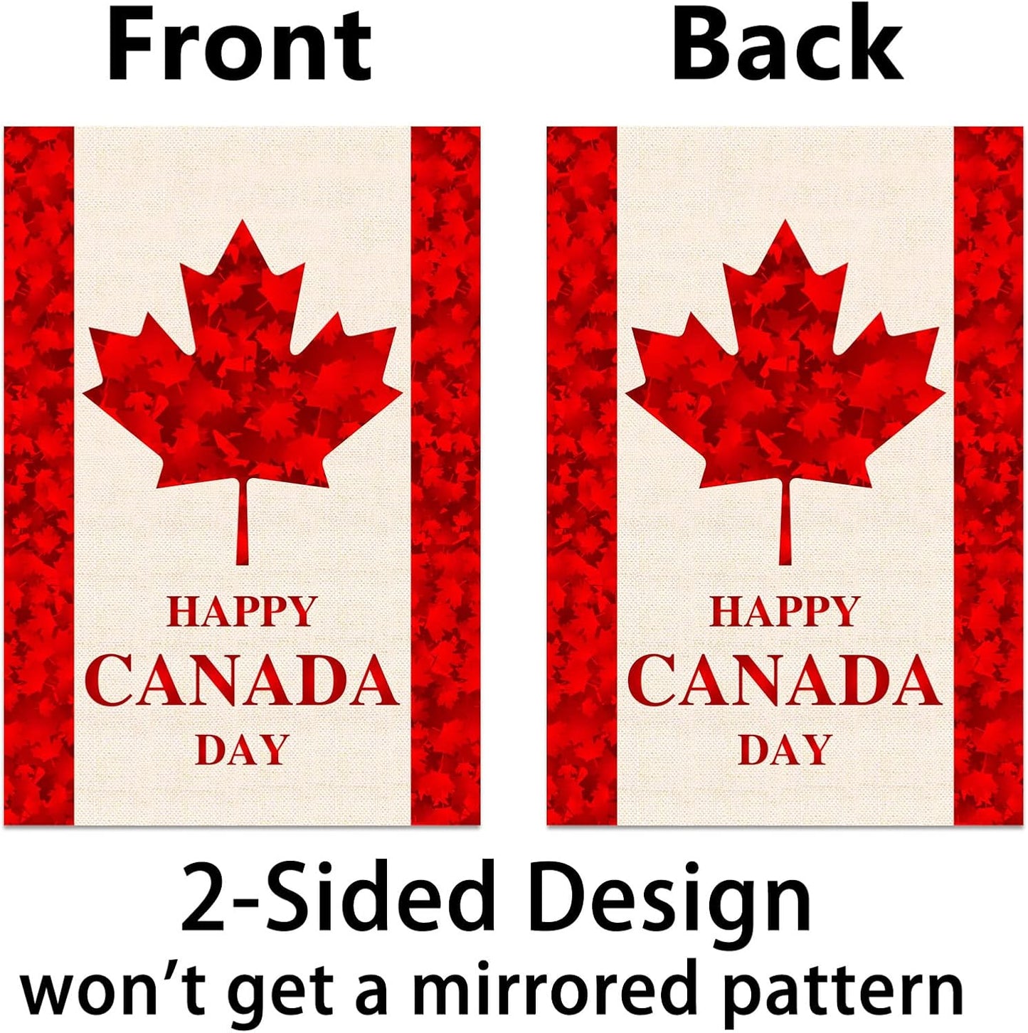 Bandera jardín Canada Day hoja arce doble tamaño