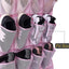 Organiz. zapatos puerta 24 bolsillos malla rosa