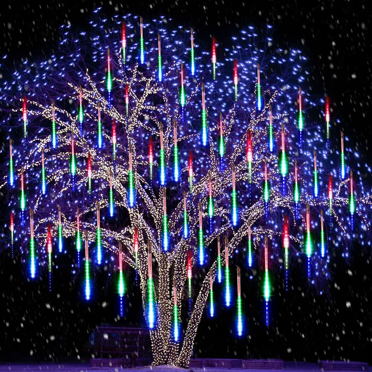 Luces meteoritos impermeables 16pulg 360 LED multicolor