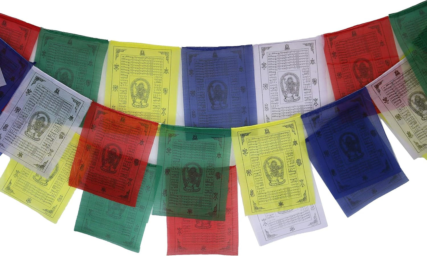 Banderas oración 10x11" 25 pzas diseño tradicional Nepal