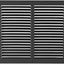 Rejilla aire retorno acero 24x16" pared y techo negro