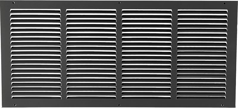 Rejilla aire retorno acero 24x16" pared y techo negro