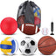Set 6 pelotas multideporte con bolsa y bomba