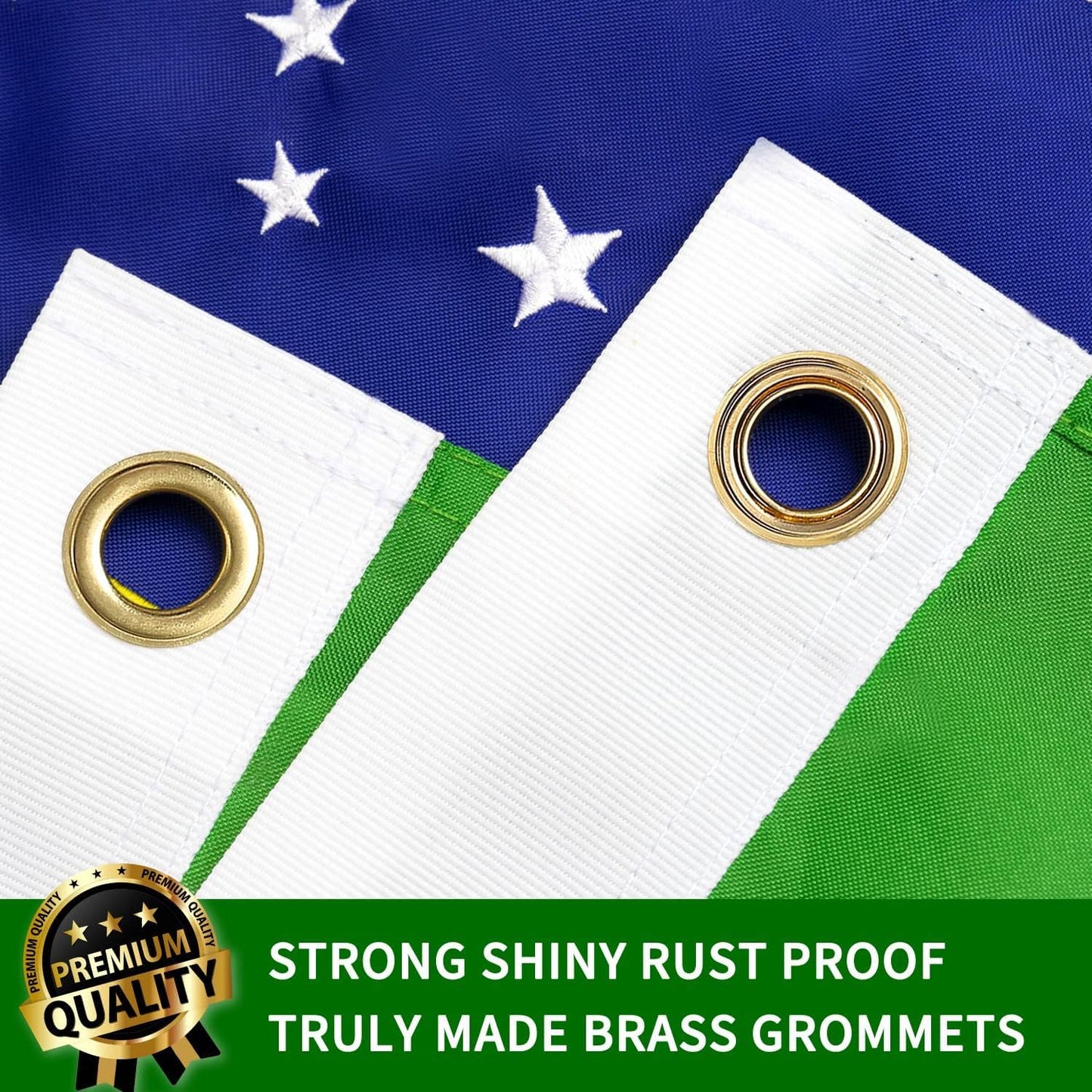Bandera Brasil 3x5ft doble cara nailon 210D resistente
