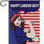 Bandera día del trabajo 12.5x18pulg decoración exterior