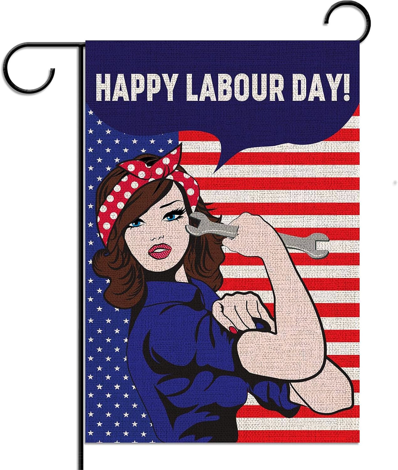 Bandera día del trabajo 12.5x18pulg decoración exterior