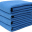 Toalla microfibra gofre azul 16x24" set 4