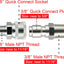 Set adaptadores lavadora presión 3/8" 5000PSI