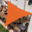 Toldo vela triangular 12x12x12ft color naranja resistente UV