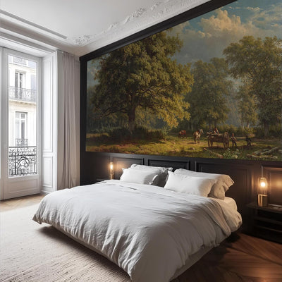 Papel tapiz mural bosque floral 157x110pulg color 18
