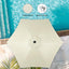 Sombrilla patio 7.5ft con manivela 6 varillas resistentes