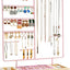 Organiz. joyas 6 niveles soporte collares pulseras anillos madera rosa