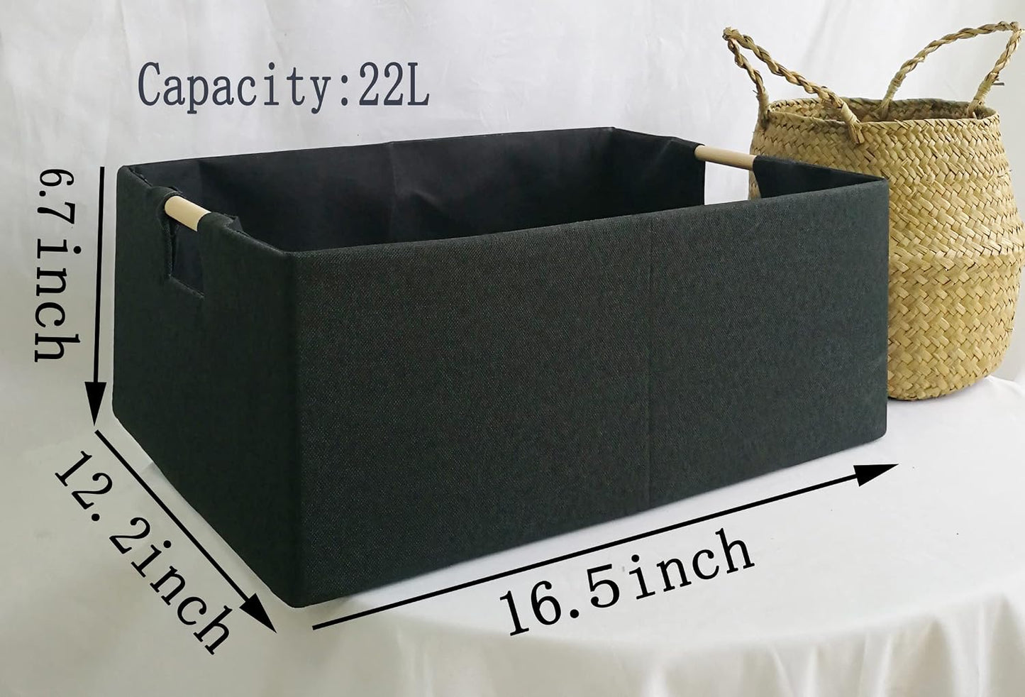 Caja plegable con asas para almacenar en hogar oficina