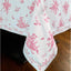 Manta cuadros flores 60x90pulg 100% lino estilo rústico