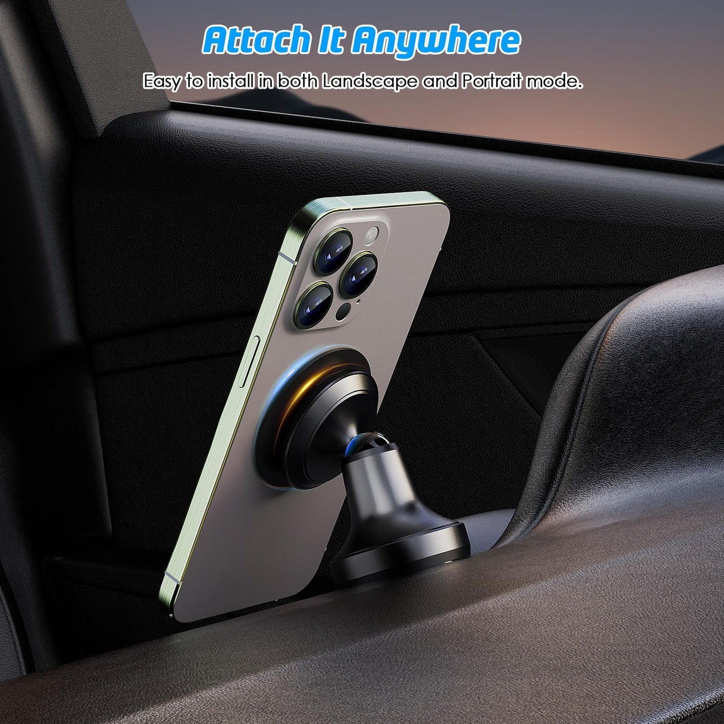 Soporte magnético aluminio para tablero coche 360grados