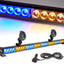 Barra luz estroboscópica 35.5" 32 LED ámbar azul