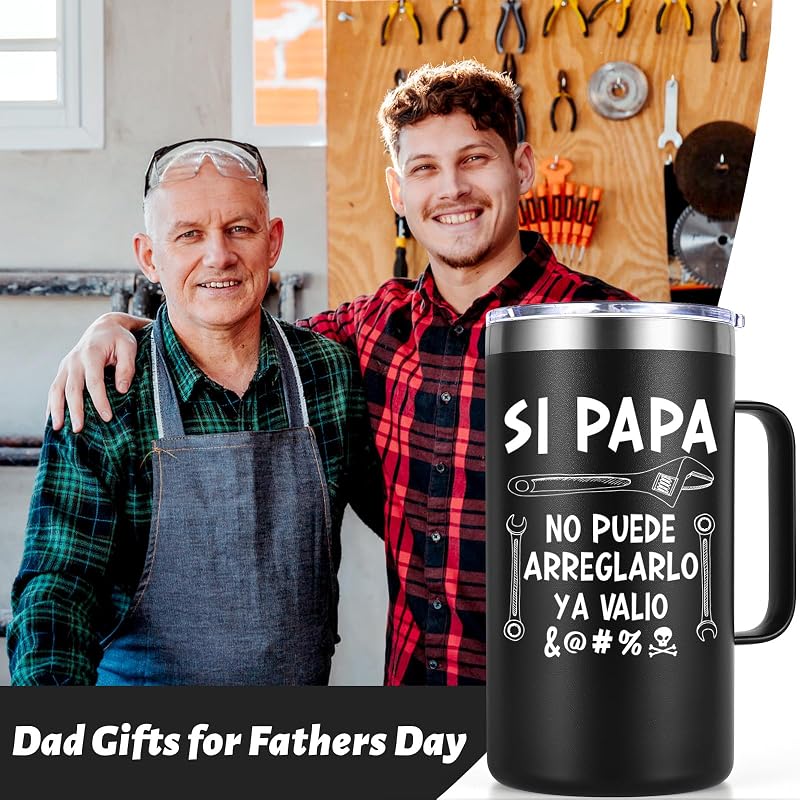 Taza café aislada 20oz regalo día del padre papá mexicano