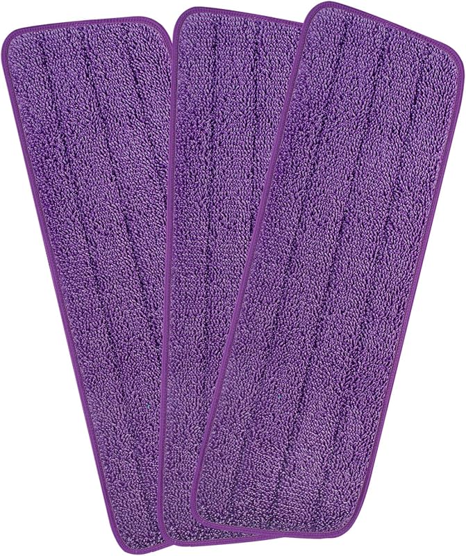 3 Pzas Almohadillas Microfibra 16.5pulg para Mopa Bona Morado