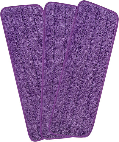 3 Pzas Almohadillas Microfibra 16.5pulg para Mopa Bona Morado