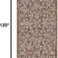 Alfombra lavable exterior Courtyard 2'3x10' marrón y marfil