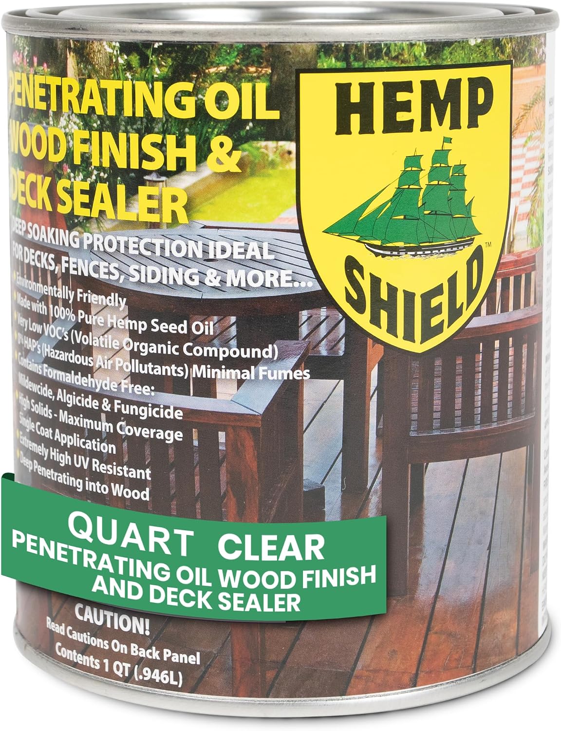 Colorante y sellador madera exterior 2en1 transparente 1qt