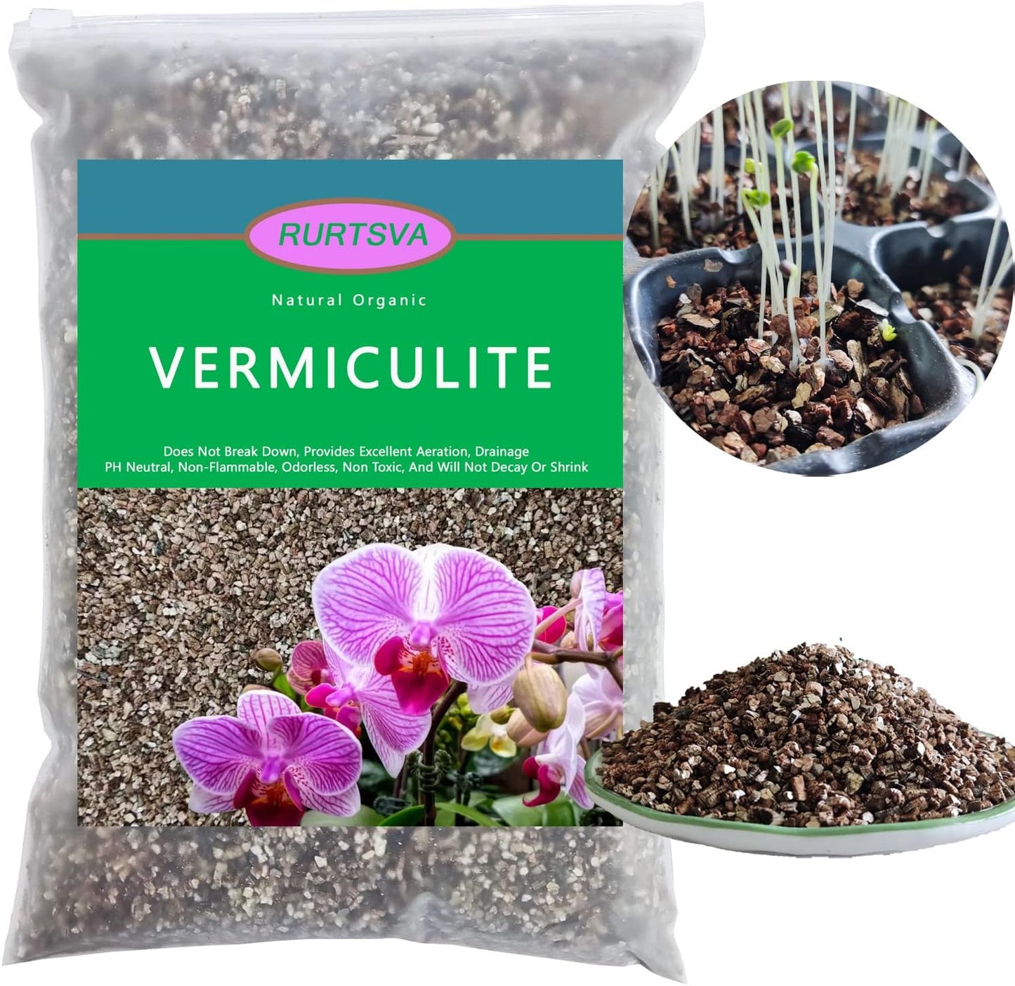 Vermiculita gruesa natural para plantas y terrarios