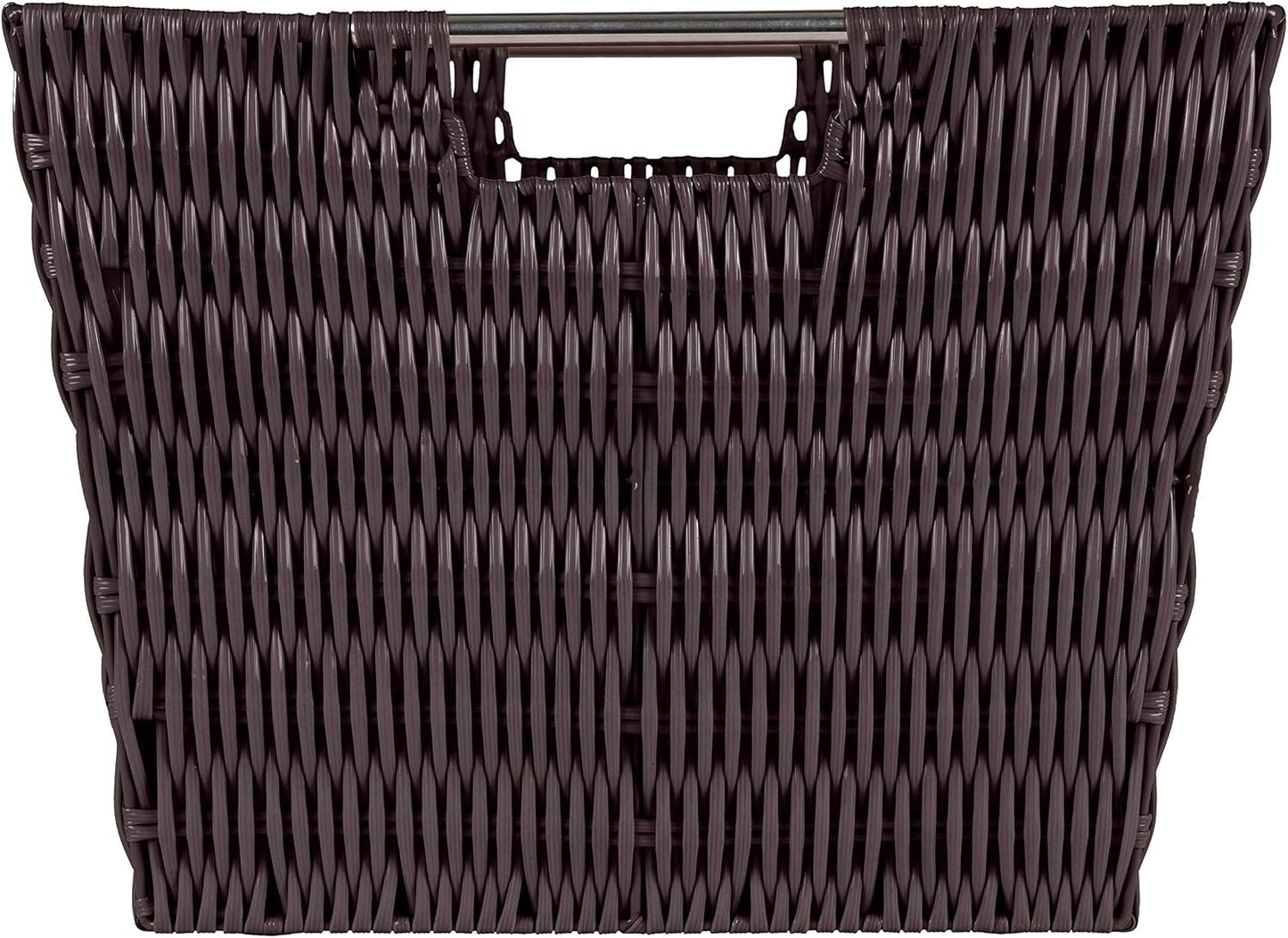 Canasta tejida ratán 15x13x10" organiz. decorativo
