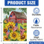 Bandera decorativa jardín girasol diseño flores rústica