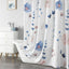 Cortina baño 72x72pulg texturizada 3D con flores azules y rosas